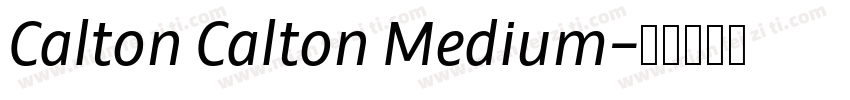 Calton Calton Medium字体转换